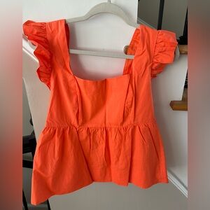 Lilly Pulitzer Tiana Babydoll Cotton Top NWT Size 8 Flamingo Feather